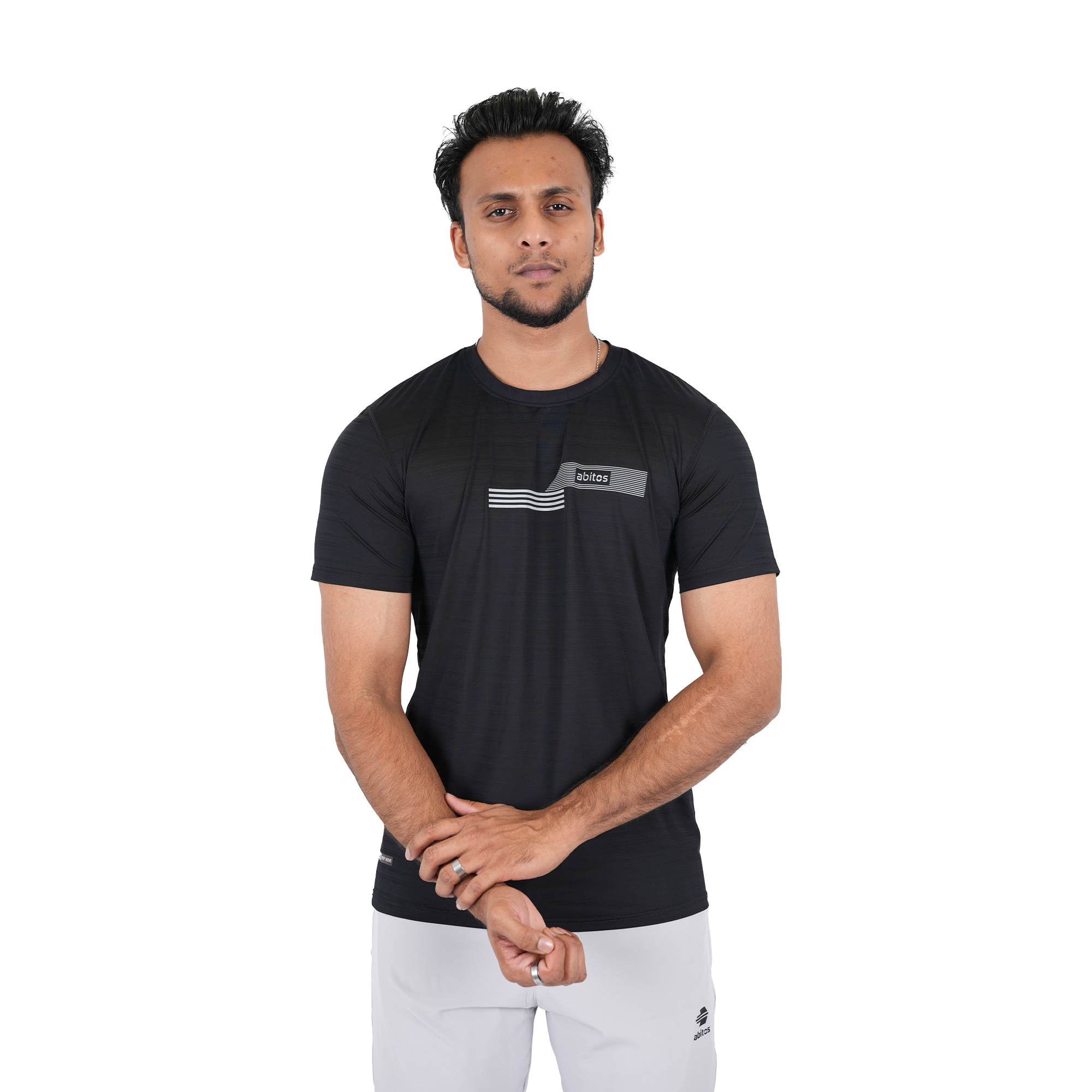 Men's Round Neck Cool Silk T-Shirt - Breathable & Comfortable