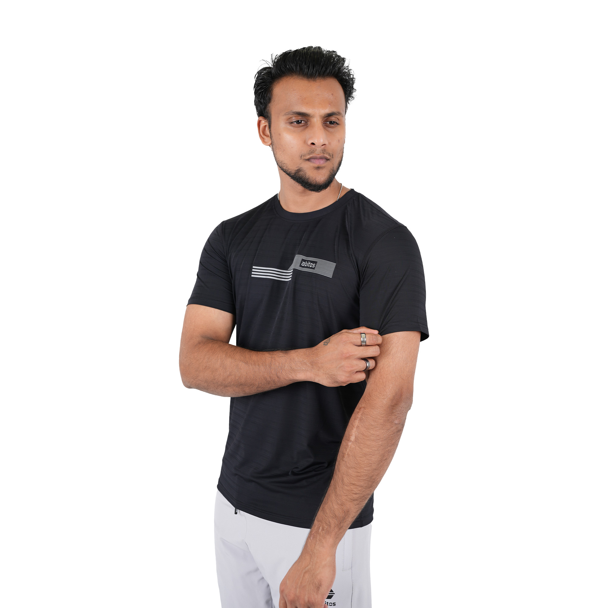 Men's Round Neck Cool Silk T-Shirt - Breathable & Comfortable